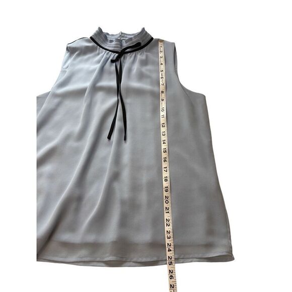 Karl Lagerfeld high neck sleeveless blouse with tie - Picture 6 of 8